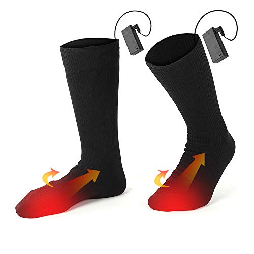 Calcetines Térmicos de Invierno, Calcetines Climatizada para Hombre y Mujer Pie Calor control Térmica Ideal para practicar senderismo caza pesca en el hielo y actividades bajo techo en clima frío