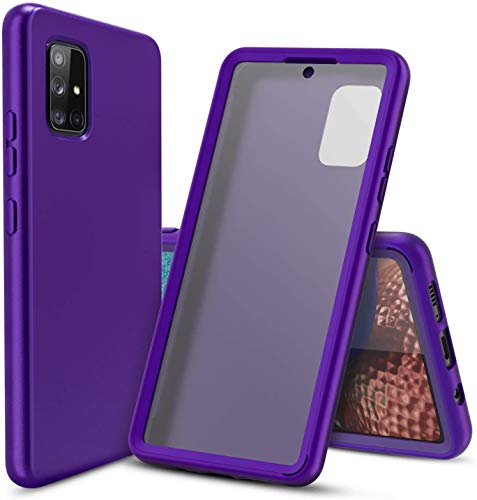 CBUS - Funda de Proteccion Total Anti-Golpes con Protector de Pantalla Incorporado Compatible con Samsung Galaxy A51 (Morado)