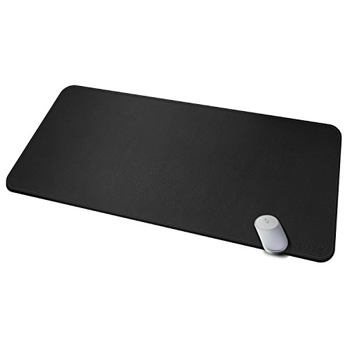 CENNBIE 100 * 50cm Cuero Artificial Alfombrillas de ratón,Almohadilla de Escritorio Escritorio Oficina Antideslizantes(Negro)