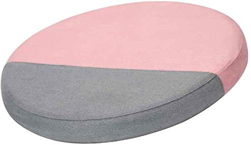 Centeraly Silla Cojín Viscoelástico Redondo Futón Cojín Bonito Cremallera Inferior Asiento Almohadilla para Hogar Oficina Decoración - Rosa + Gris, Free Size