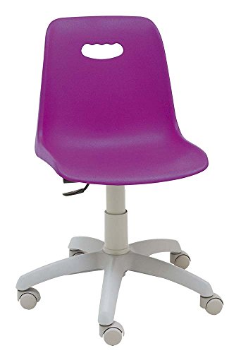 Centrosilla - Silla giratoria Escritorio niños Venezia Gris Color Fucsia Silla Juvenil con Respaldo Flexible Ideal para Estudio - Carcasa Polipropileno