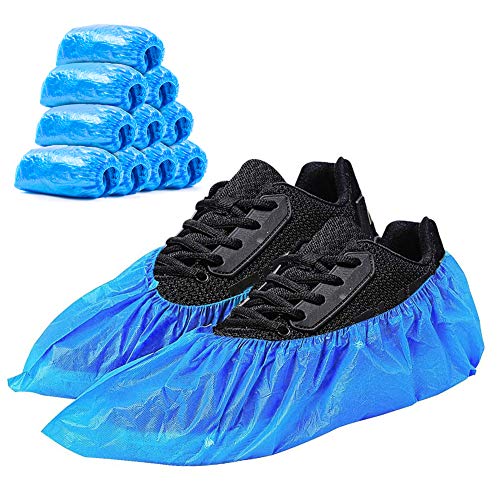 Cubrezapatos,Patucos Desechables,100 cubrezapatos domésticos desechables para el hogar,Material CPE impermeable y antideslizante, adecuado para zapatos de menos de 45