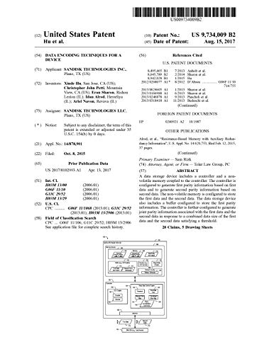 Data encoding techniques for a device: United States Patent 9734009 (English Edition)