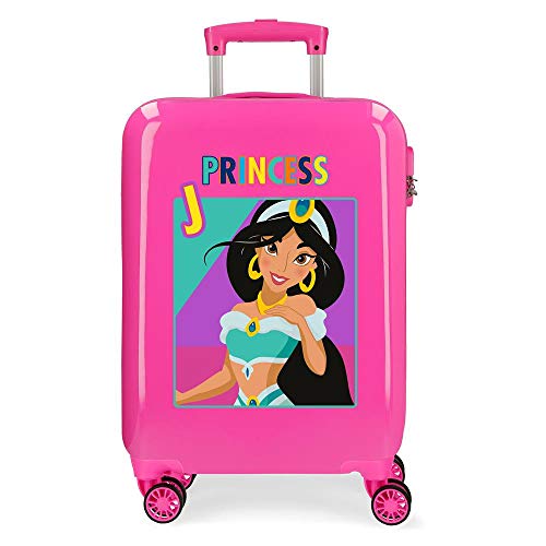 Disney Princesas Maleta de cabina Rosa 38x55x20 cms Rígida ABS Cierre combinación 34L 2,6Kgs 4 Ruedas Dobles Equipaje de Mano