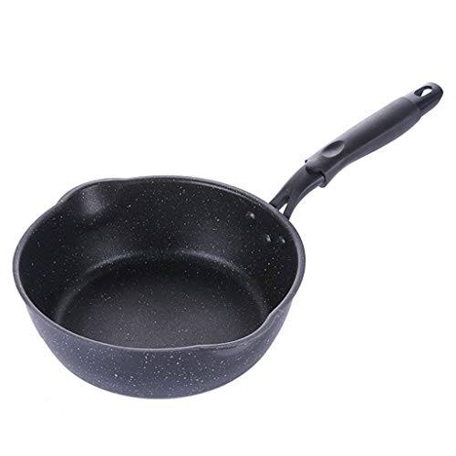 Dongyd Olla de leche De 20 Cm con Boca Y Tapa Profundas, Sartén Antiadherente Mini Maifan Stone, Cocina De Gas Y Cocina De Inducción