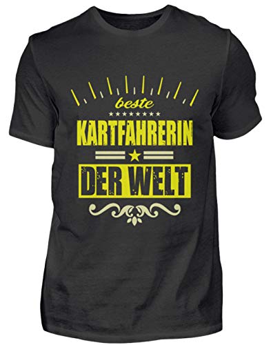 Du bist Kartfahrerin magst Karten Rennen Kartbahn Helm neumáticos ? Shirtzshop - Camiseta de manga corta para hombre, diseño con texto en alemán Negro XXXL