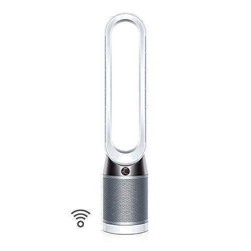 Dyson Pure Cool TP04 - Purificador de aire HEPA y ventilador de torre, blanco/plateado