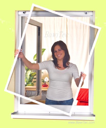 easylife 000-2011 - Mosquitera para ventanas (100 x 120 cm, con marco de aluminio)
