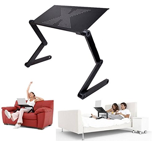 Ergonomics Soporte para ordenador portátil, plegable, giratorio 360°, para ordenador, netbook, tableta, soporte de escritorio, sofá, cama, mesa bandeja elevadora