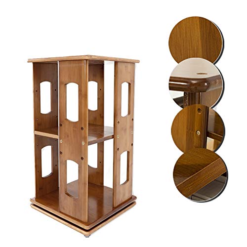 Estanterías Infantiles XJJUN Madera Sólida 1 / Estantería Giratoria De 2 Capas Tridimensional Space360 ° Ajustable Multipropósito De Escritorio (Color : A, Size : 33x52cm)