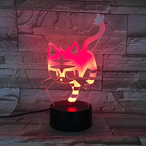 Estatua de Buda 3D luz de Noche USB luz de sueño 3AA batería lámpara de Mesa decoración de Dormitorio Regalos para niños