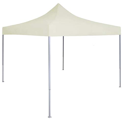 FAMIROSA Carpa Plegable Profesional para Fiestas Acero Color Crema 2x2 m