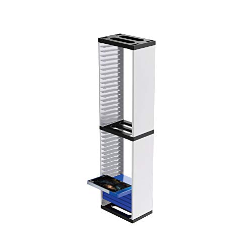 Feicuan Juego Torre de Almacenamiento para PS5, BLU-Ray Torre de Almacenamiento Estante almacenar hasta 36 Juegos, Soporte Vertical para PS4 Slim Pro, Xbox One Slim,Switch