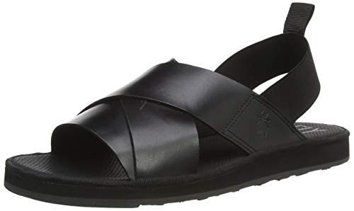 FLY London Blak185fly, Sandalias de Punta Descubierta Hombre, Negro (Black 000), 45 EU