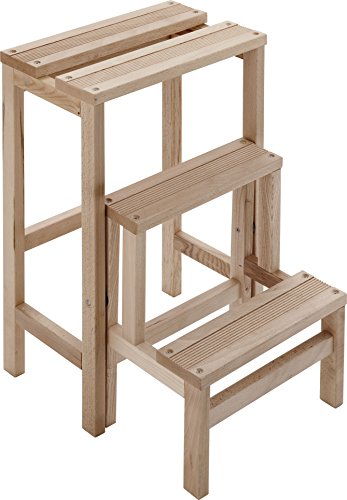 Framar Everest Taburete Escalera de Madera, 3 Peldaños