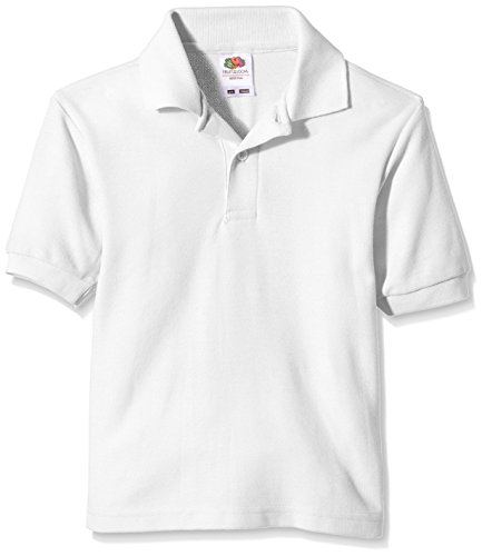 Fruit of the Loom Pique Polo - camiseta Niñas, blanco , 12 años