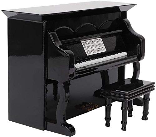 FTVOGUE Miniatura de Madera Modelo de Piano Instrumento Musical Decoración para el hogar Adornos Muebles Escena Accesorios