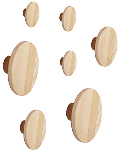 Ganchos para perchero de madera redondos para pared, vestíbulo, salón, cuarto de baño, decoración interior, Gadero, Gadero, perchero de madera