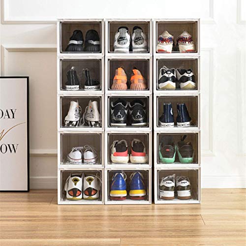 GCP Shoe Box Transparent Flip Shoe Box Can Be Superimposed High-Top Basketball Shoe Box Large Household Storage Box