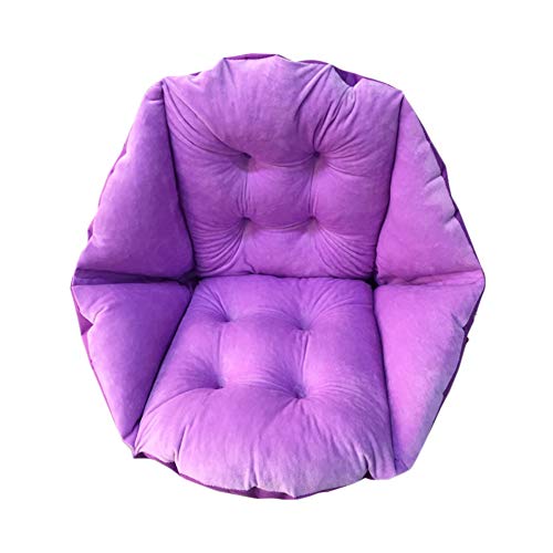 GELing Cojín De La Silla De Hamaca Peluche Suave Carcasa Cojín del Asiento con Respaldo Morado 40X48CM