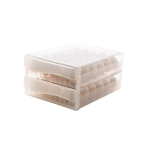 Glove Soporte para Huevos Tipo cajón, Caja de Almacenamiento de Doble Capa, Caja de Almacenamiento de Gran Capacidad Plástico de conservación Fresca Durable Respetuoso con el Medio Ambiente Seguro