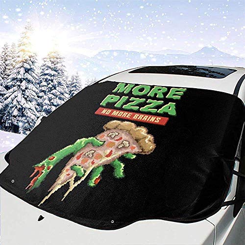 GOSMAO Retro Pixel Fresh Tasty Burger Car Parabrisas Cubierta de Nieve, Parasol de eliminación de Hielo, Apto para Coches universales, 147x118cm