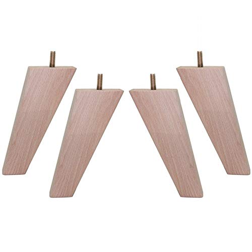 Gwgbxx 4 Piezas de Muebles de 14 cm Patas de Madera de Madera de Haya de Madera de reemplazo cónico sofá Silla de sofá Silla de Silla de Tela de reposapsado de Mesa de Mesa. Muebles de Madera pies