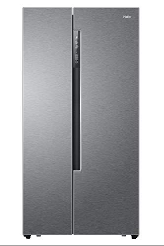 Haier HRF-522DG7 Independiente 515L A++ Plata nevera puerta lado a lado - Frigorífico side-by-side (Independiente, Plata, Puerta americana, LED, 515 L, SN-ST)