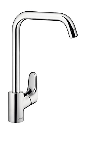 Hansgrohe 14816000 Planis - Grifo monomando para fregadero (en L, con ecosmart)