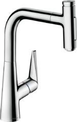 Hansgrohe Talis Select M51 Monomando de Cocina 220, Ducha extraíble, 2 chorros, Color: Cromado - 72824000