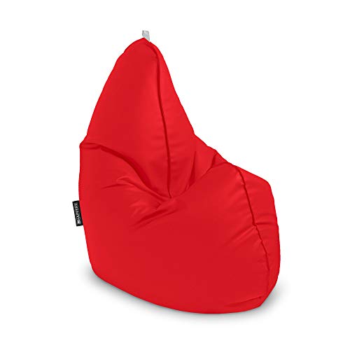 HAPPERS Puff Pera Relax Polipiel Indoor Rojo XXL