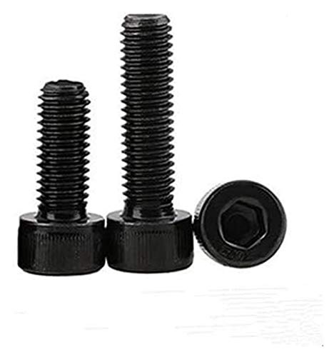 Hardware 20pcs, UNC 6-32, Tornillos de tornillo de cabeza hexagonal de acero al carbono negro Tornillos (Color: 1/2") (Color : 1/4")