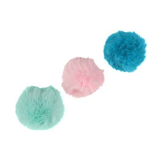 HEALLILY 30 Piezas de Piel Sintética Esponjosa Pom Balls Faux Fox Fur Pom Pon Ball para DIY Sombreros Llaveros Bufandas Guantes Bolsos Accesorios