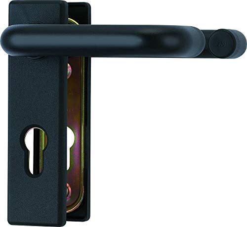 Hoppe Abus BKS - Picaporte para puertas de protección contra incendios, color negro mate