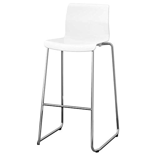 IKEA ASIA Glenn, Taburete de Bar, Color Blanco, Cromado