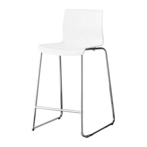 Ikea Glenn - Taburete, Cromado Blanco,