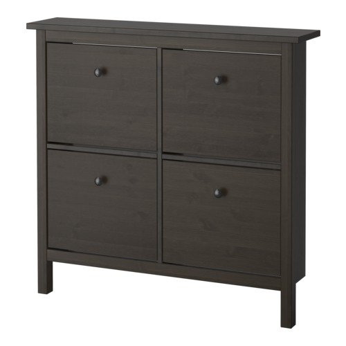 Ikea HEMNES - Mueble para Zapatos con 4 Compartimentos, Negro-marrón