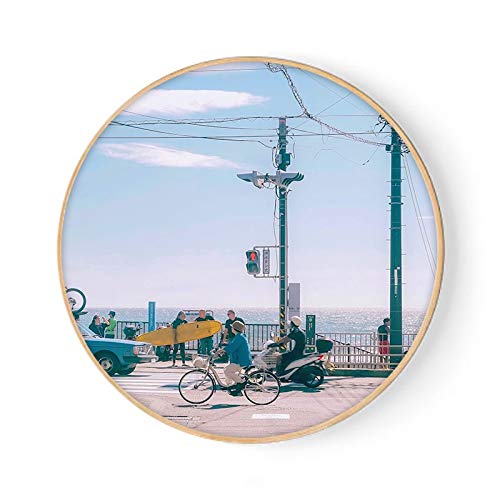 Impresión de la Lona Fotos Wall Art Pintura Estilo Seacape Paseo de la Bicicleta decoración del hogar Ronda nórdica Cartel Modular for la Sala (Color : BO LXR5307 03, Size (Inch) : Size3 No Frame)