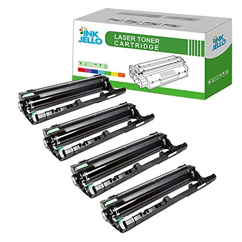 InkJello Compatible Tambor Unidad Reemplazo por Brother DCP-9015CDW DCP-9020CDW HL-3140CW HL-3150CDW HL-3170CDW MFC-9140CDN MFC-9330CDW MFC-9340CDW DR-241CL (Negro/Cyan/Magenta/Amarillo, 4-Pack)