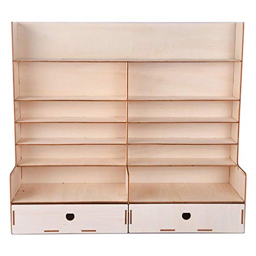 IPOTCH Soporte para Organizador Modular De Soportes De Botellas De Pintura De Madera Altura De 43.5cm - Nivel 6