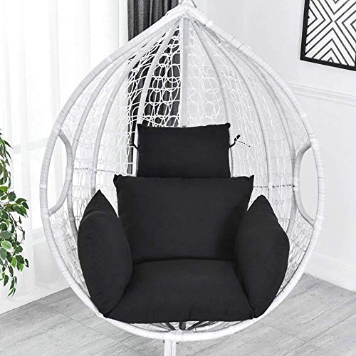 JFFFFWI Amplia Sonrisa Cesta Colgante Cojín de Silla Columpio de Huevo Cojines Silla de Hamaca Cojines Nido Grueso Almohada de Respaldo para Interior Patio al Aire Libre Patio Jardín Playa Oficina d