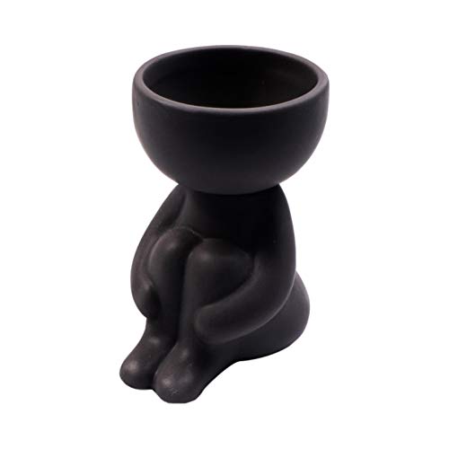 Jfsmgs Maceteros Creative Humanoid Ceramic Flower Pot Planta Pote Cerámica Artesanía Suculenta Flor Florer para Home Garden Office Decoración de Escritorio (Color : AB)