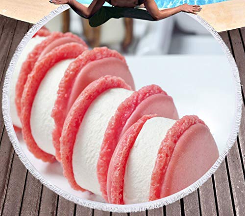 JgZATOA - Toalla de playa, diseño de macaron, color rosa