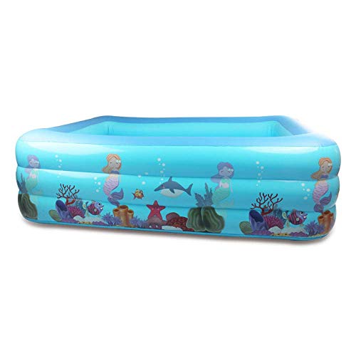 Jieer Piscina Infantil, Piscina Cubierta al Aire Libre para Niños y Adultos, Piscina Infantil Impresa, Piscina Hinchable Segura y Gruesa-2.62M, Piscina Familiar Inflable