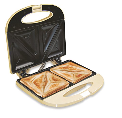 Jocca 5064C Sandwichera de aluminio, 2 rebanadas y placas antiadherentes, 750 W