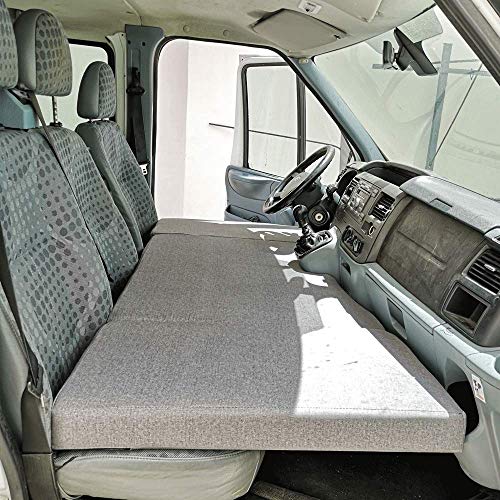 KFoam.es Colchón Plegable Cama Delantera Camper para Ford Transit Color Gris (2006-2013)