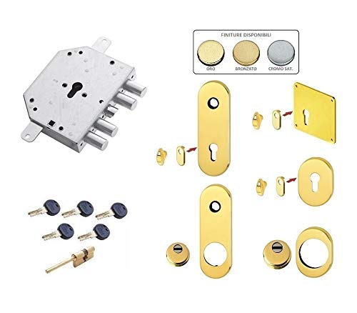 Kit de cerradura completa para puerta blindada con cilindro europeo seguro Evo K1 para CR 2251-28