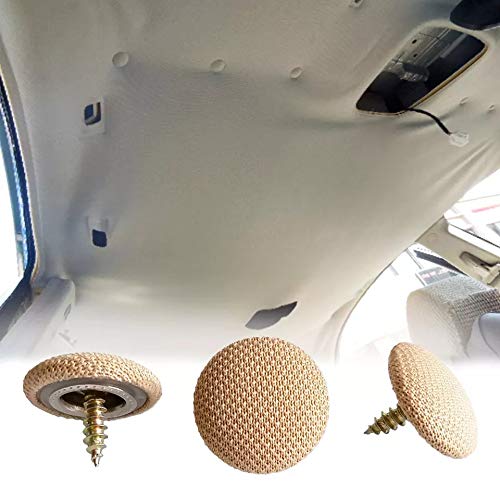 KIT para arreglar el techo de tu coche/Pack botones Techo Auto (Beige/20 Unidades)