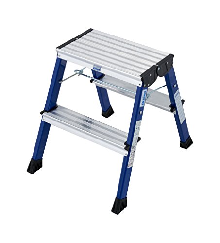 Krause 130082 Rolly - Escalera plegable (2 x 2 peldaños), color azul