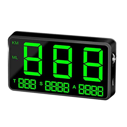 L-DiscountStore Pantalla Grande 4.5"Sistema de Alarma de Velocidad del Coche del Reloj del Coche Digital del kilometraje del kilometraje del velocímetro de GPS